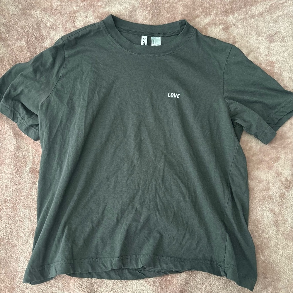 H&M Charcoal Love Tee